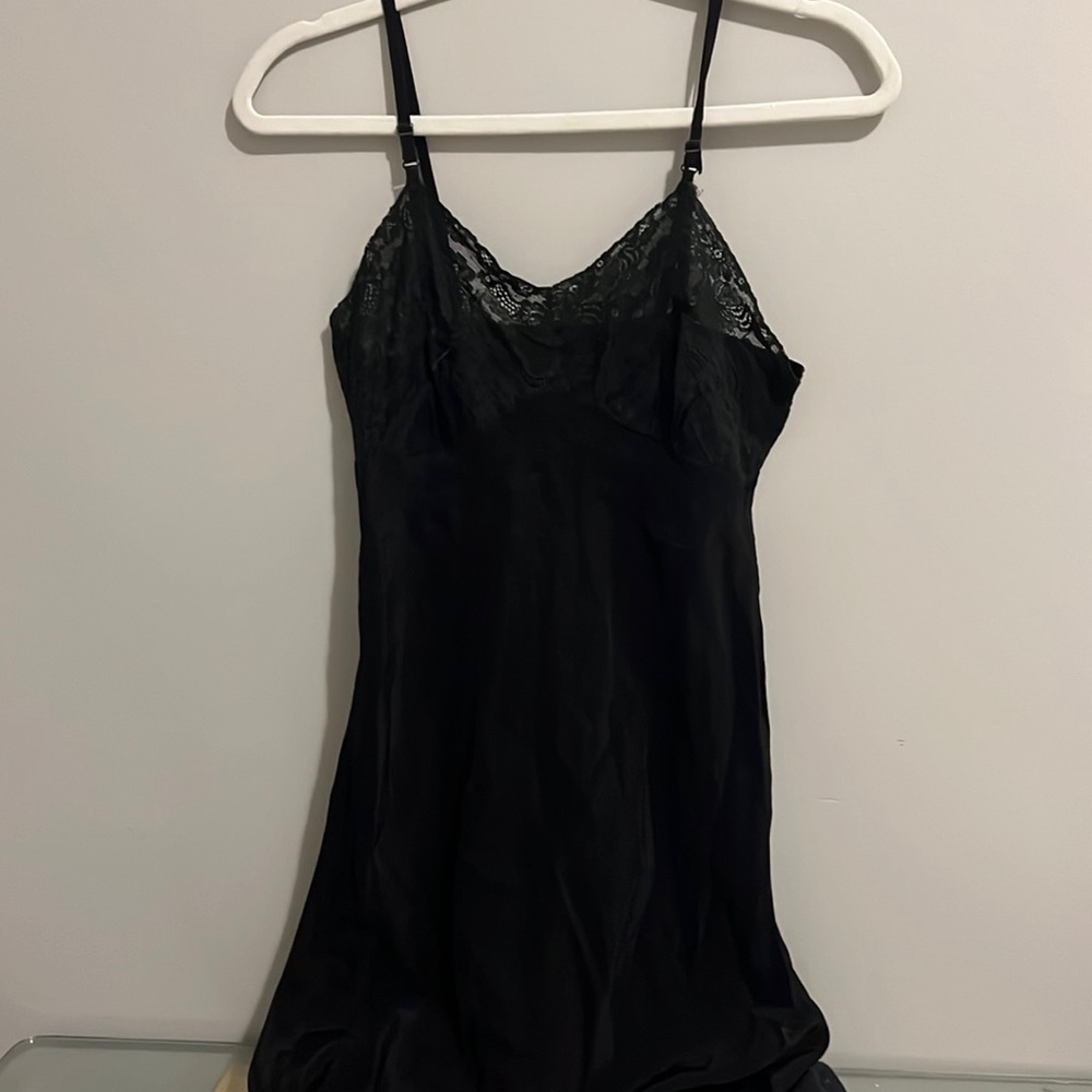 Black sexy slip dress